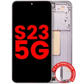 Ecrã OLED com Aro para Samsung Galaxy S23 5G (US & International) (Compatível Plus) (Pink / Lavender)