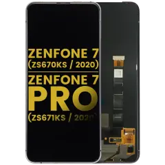 Ecrã OLED sem Aro para Asus ZenFone 7 (ZS670KS / 2020) / ZenFone 7 Pro (ZS671KS / 2020) (Recondicionado) (Black)