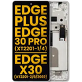 Ecrã OLED com Aro para Motorola Moto Edge Plus / Edge 30 Pro (XT2201-1/4) / Edge X30 5G (XT2201-2/6 /2022) (Recondicionado) (Stardust White)
