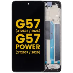 Ecrã LCD com Aro para Motorola Motorola Moto G57 (XT2537 / 2025) / G57 Power 5G (XT2537 / 2025) (Recondicionado) (Todas as Cores)