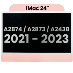 Ecrã LCD Completo para iMac 24" A2874 / A2873 (2023) / A2438 / A2439 (2021) (LG204A-215 LM235UH1 SDD1) (OEM Usado: Grau A) （Small Camera hole）(Pink)