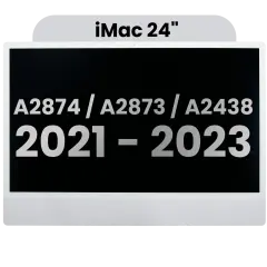 Ecrã LCD Completo para iMac 24" A2874 / A2873 (2023) / A2438 / A2439 (2021) (LG204A-215 LM235UH1 SDD1) (OEM Usado: Grau A) （Small Camera hole）(Silver)