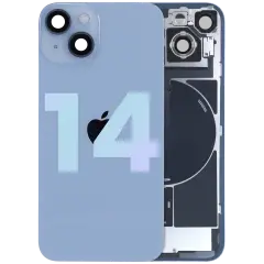 Back Glass w/ MagSafe Magnet & NFC & Flashlight Flex para iPhone 14 (OEM Original) (Blue)
