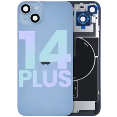 Back Glass w/ MagSafe Magnet & NFC & Flashlight Flex para iPhone 14 Plus (OEM Original) (Blue)