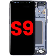 Ecrã OLED com Aro para Samsung Galaxy S9 (Compatível Plus) (Titanium Gray)