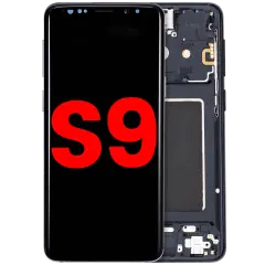 Ecrã OLED com Aro para Samsung Galaxy S9 (Compatível Plus) (Midnight Black)