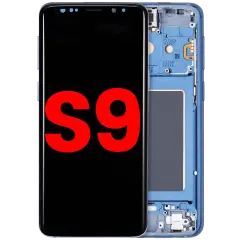 Ecrã OLED com Aro para Samsung Galaxy S9 (Compatível Plus) (Coral Blue)