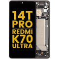 Ecrã OLED com Aro para Xiaomi 14T Pro / Redmi K70 Ultra (Recondicionado) (Titan Black)