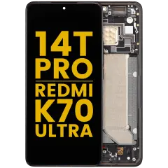 Ecrã OLED com Aro para Xiaomi 14T Pro / Redmi K70 Ultra (Recondicionado) (Titan Black)