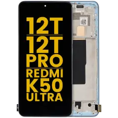 Ecrã OLED com Aro para Xiaomi 12T / 12T Pro / Redmi K50 Ultra (Recondicionado) (Blue)