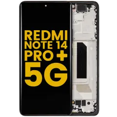 Ecrã OLED com Aro para Xiaomi Redmi Note 14 Pro Plus 5G (Recondicionado) (Midnight Black)