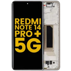 Ecrã OLED com Aro para Xiaomi Redmi Note 14 Pro Plus 5G (Recondicionado) (Frost Blue)