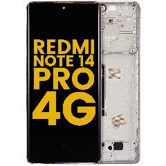 Ecrã OLED com Aro para Xiaomi Redmi Note 14 Pro 4G (Recondicionado) (Sand Gold)