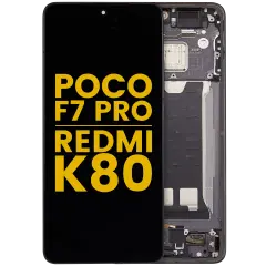 Ecrã OLED com Aro para Xiaomi Poco F7 Pro / Redmi K80 (Recondicionado) (Black)