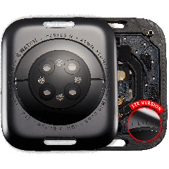 Back Cover Assembly para Watch Series 9 (41mm) (LET Version) (Aluminum / Space Black)