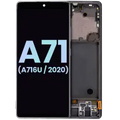 Ecrã OLED com Aro para Samsung Galaxy A71 5G (A716U / 2020) (Service Pack) (Prism Cube Black)
