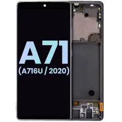 Ecrã OLED com Aro para Samsung Galaxy A71 5G (A716U / 2020) (Service Pack) (Prism Cube Black)