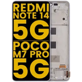 Ecrã OLED com Aro para Xiaomi Redmi Note 14 5G / Poco M7 Pro 5G (Recondicionado) (Purple)