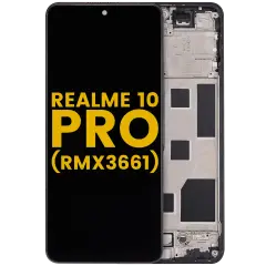 Ecrã LCD com Aro para Realme 10 Pro (RMX3661) (Recondicionado) (Dark Matter)