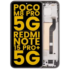 Ecrã OLED com Aro para Xiaomi Poco M8 Pro 5G / Redmi Note 15 Pro+ 5G (Recondicionado) (Mocha Brown)