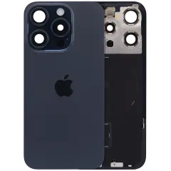 Back Glass w/ MagSafe Magnet & NFC & Flashlight Flex para IPhone 15 Pro (OEM Original) (Blue Titanium)