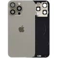 Back Glass w/ MagSafe Magnet & NFC & Flashlight Flex para IPhone 15 Pro Max (OEM Original) (Natural Titanium)