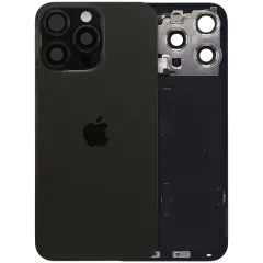 Back Glass w/ MagSafe Magnet & NFC & Flashlight Flex para IPhone 15 Pro Max (OEM Original) (Black Titanium)