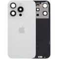 Back Glass w/ MagSafe Magnet & NFC & Flashlight Flex para IPhone 15 Pro (OEM Original) (White Titanium)