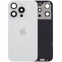 Back Glass w/ MagSafe Magnet & NFC & Flashlight Flex para IPhone 15 Pro (OEM Original) (White Titanium)