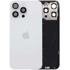 Back Glass w/ MagSafe Magnet & NFC & Flashlight Flex para iPhone 15 Pro Max (UK / EU Version) (OEM Original) (White Titanium)
