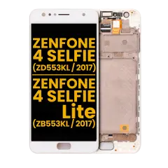 Ecrã LCD com Aro para Asus ZenFone 4 Selfie (ZD553KL / 2017) / ZenFone 4 Selfie Lite (ZB553KL / 2017) (Recondicionado) (White)