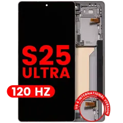Ecrã OLED com Aro para Samsung Galaxy S25 Ultra 5G (US & International) (Compatível Plus) (120Hz) (Titanium Pink Gold / Jade Green / Grey)