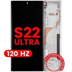Ecrã OLED com Aro para Samsung Galaxy S22 Ultra 5G (US & International Version) (Compatível Plus) (120Hz) (Phantom White)