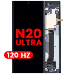 Ecrã OLED com Aro para Samsung Galaxy Note 20 Ultra 5G (Compatível Plus) (120Hz) (Mystic Black)