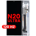 Ecrã OLED com Aro para Samsung Galaxy Note 20 Ultra 5G (Compatível Plus) (120Hz) (Mystic White)