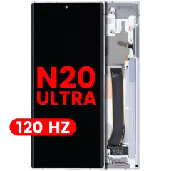 Ecrã OLED com Aro para Samsung Galaxy Note 20 Ultra 5G (Compatível Plus) (120Hz) (Mystic White)
