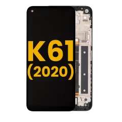 Ecrã LCD com Aro para LG K61 (2020) (Recondicionado) (Black)