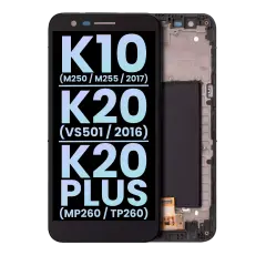 Ecrã LCD com Aro para LG K10 (M250 / M255 / 2017) / K20 (VS501 / 2016) / K20 Plus (MP260 / TP260) (OEM Original) (Todas as Cores)