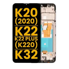 Ecrã LCD com Aro para LG K20 (2020) / K22 / K22 Plus (K220) / K32 (Recondicionado) (Black)
