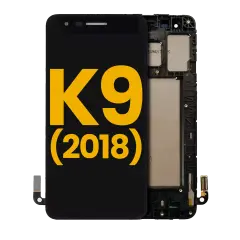 Ecrã LCD com Aro para LG K9 (2018) (Recondicionado) (Black)