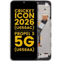Ecrã LCD com Aro para Cricket lcon (2026) (U656AC) / AT&T Propel 3 5G (U656AA) (Recondicionado) (Todas as Cores)