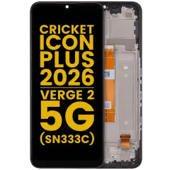 Ecrã LCD com Aro para Cricket lcon Plus (2026) (SN333C) / AT&T Verge 2 5G (Recondicionado) (Todas as Cores)