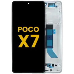 Ecrã OLED com Aro para Xiaomi Poco X7 (Recondicionado) (Silver)