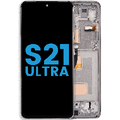 Ecrã LCD com Aro (Without Sensor de Impressão Digital) para Samsung Galaxy S21 Ultra (US & International) (Aftermarket: Incell) (Phantom Silver)