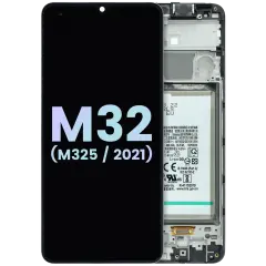 Ecrã LCD com Aro Compatible para Samsung Galaxy M32 (M325) (Service Pack) (Todas as Cores)