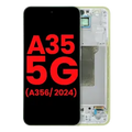Ecrã OLED com Aro para Samsung Galaxy A35 5G (A356 / 2024) (Compatível Plus) (Lemon)