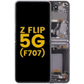 Inner Ecrã OLED com Aro para Samsung Galaxy Z Flip 5G (F707) (Recondicionado) (Mirror Black)