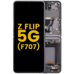 Inner Ecrã OLED com Aro para Samsung Galaxy Z Flip 5G (F707) (Recondicionado) (Mirror Black)