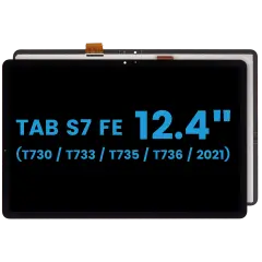 Ecrã LCD sem Aro para Samsung Galaxy Tab S7 FE 12.4"(T730 / T733 / T735 / T736) (2021) (Aftermarket) (Black)