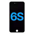LCD Assembly With Steel Plate para iPhone 6S (Aftermarket: AQ7) (Black)